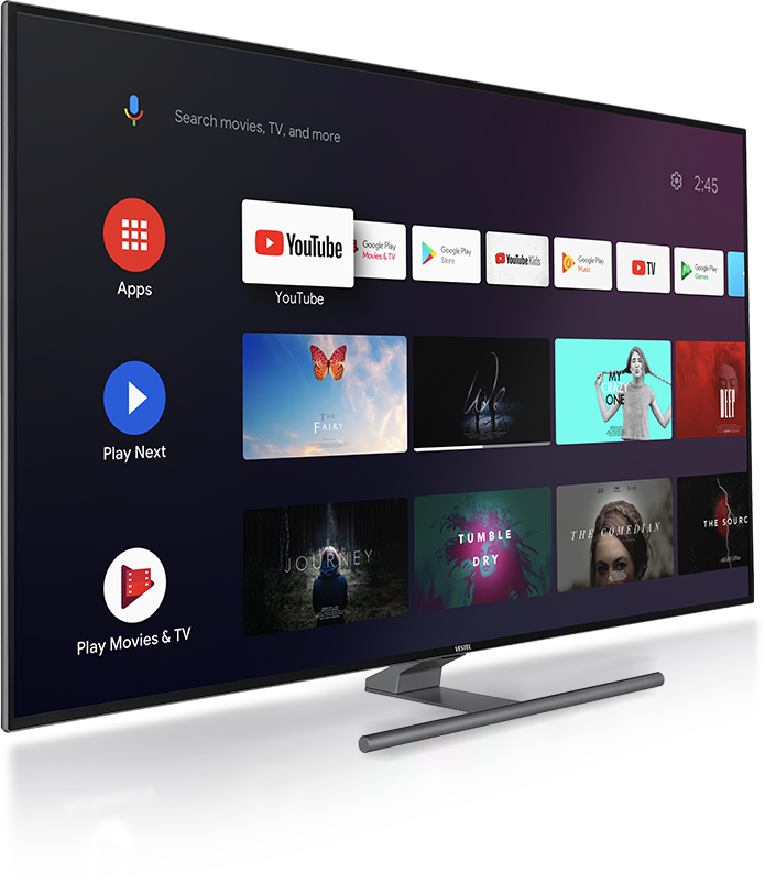 televizyonda bir sey yoksa vestel android tv var